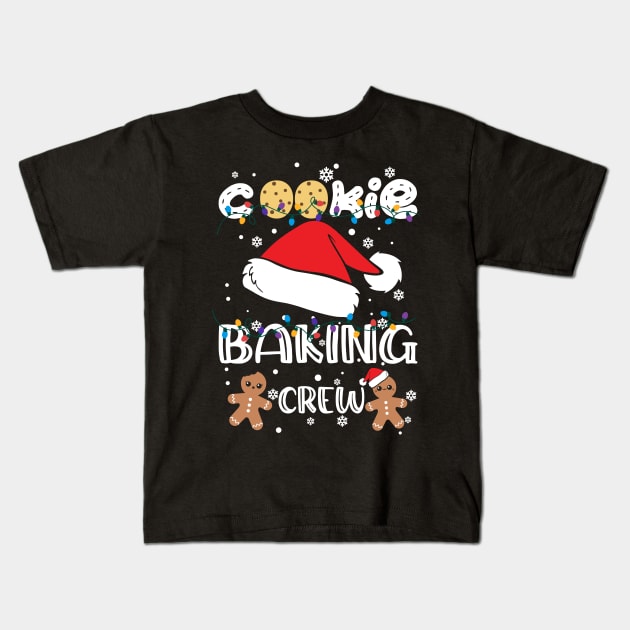 Christmas Lights Christmas Cookie Baking Crew Kids T-Shirt by jodotodesign